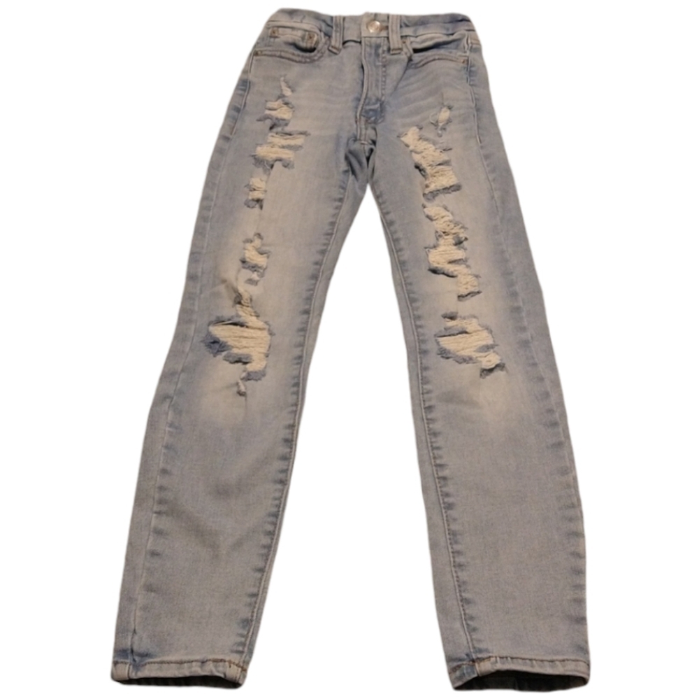 2/$20 Aeropostale ripped distressed light jeans size 000R